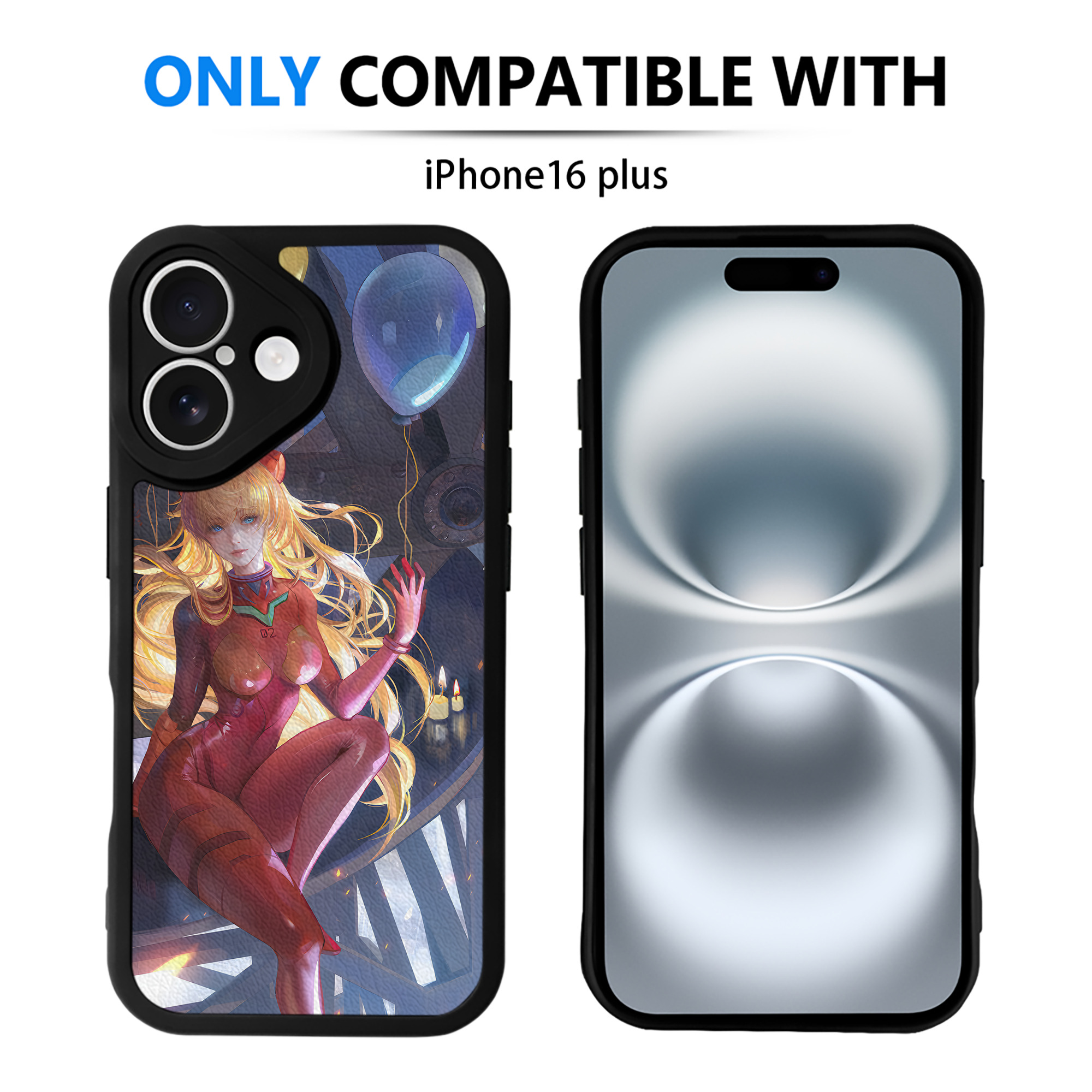 （画像用） EVA 新世紀エヴァンゲリオン 【iPhone 16シリーズ対応】シリコンスマホケース（レザー調） 材質：シリコン